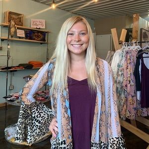 Snake & Leopard print duster